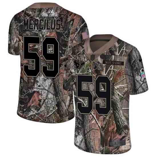 Nike Texans #59 Whitney Mercilus Camo Men Stitched NFL Limited Rush Realtree Jersey